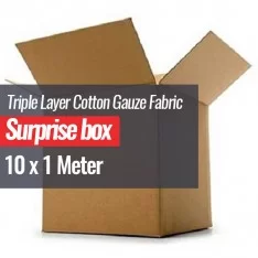 Triple Layer Cotton Gauze Fabric Surprise Box 10 x 1 Meter