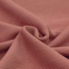 Ottoman Rib Jersey Fabric Clay Pink