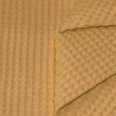 Waffle Pique Fabric Mustard