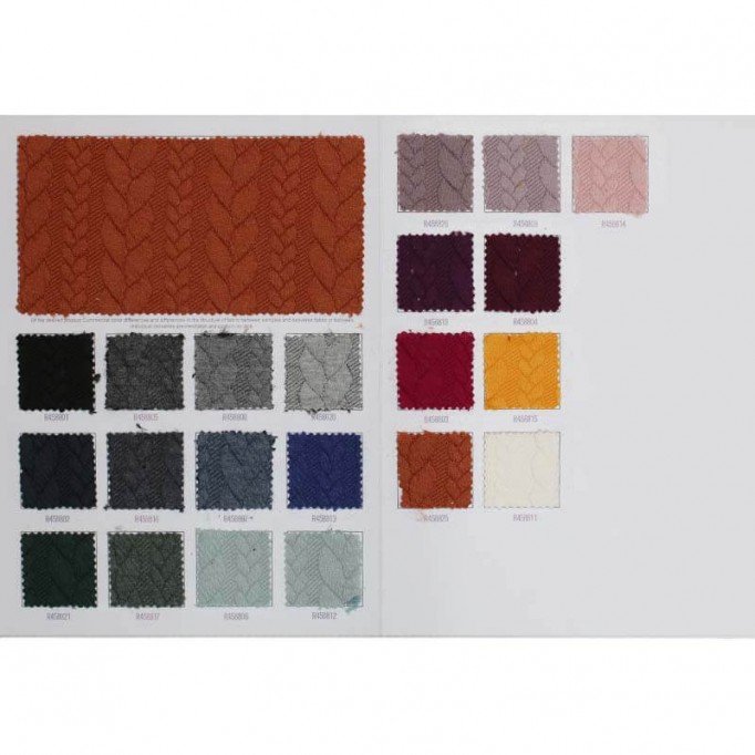 Cable Knit Jacquard Fabric Sample Card - (Fabric Outlet)