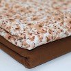 Jersey Cotton Fabric Digital Print - Filler Flower Light Brown Jersey Cotton Fabric Digital Print - Filler Flower Light Brown - (Jersey Cotton Fabric Digital Print)