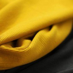 Rib Knit Jersey Fabric Mustard
