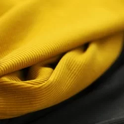 Tessuto Jersey Di Cotone Costine Senape Tessuto Jersey Di Cotone Costine Senape
