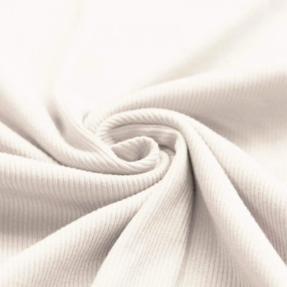 Rib Jersey Stof Ecru