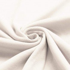 Rib Knit Jersey Fabric Ecru