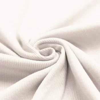 Rib Jersey Stof Ecru Rib Jersey Stof Ecru