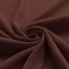 Rib Knit Jersey Fabric Light Brown