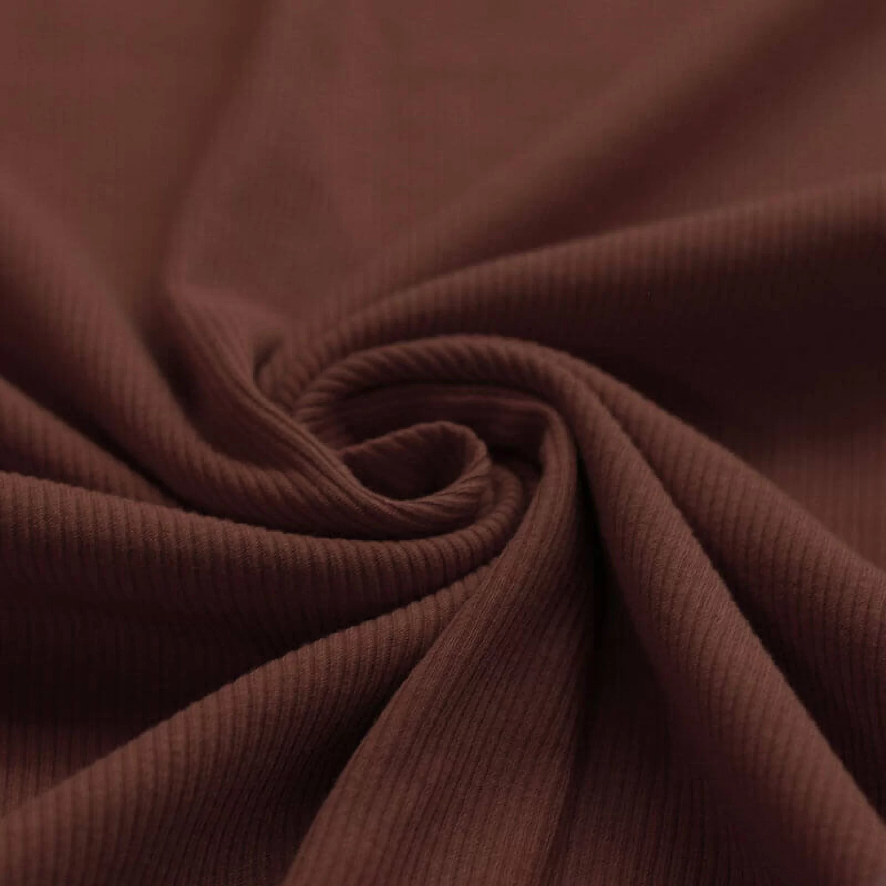 Rib Jersey Stof Licht Bruin