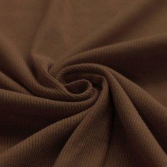 Rib Knit Jersey Fabric Light Brown