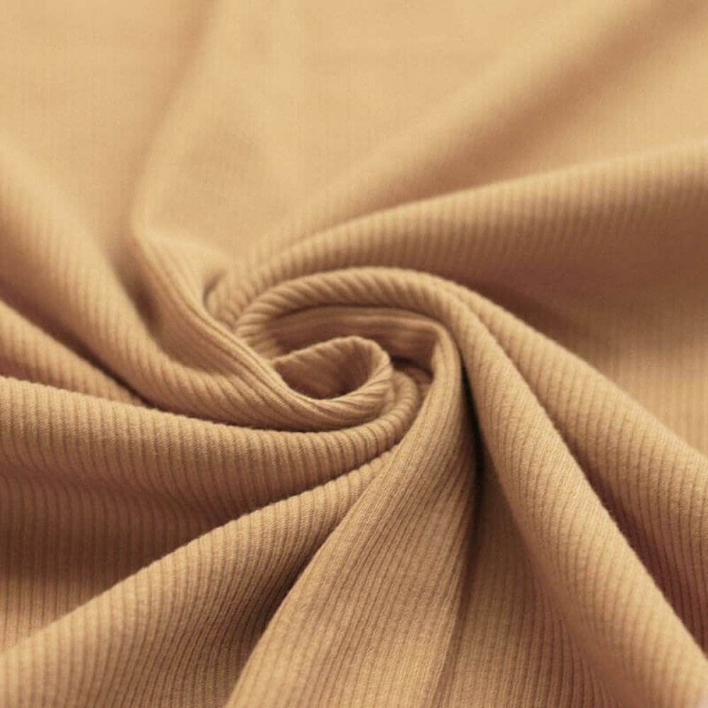 Rib Jersey Strikstof Kamel