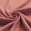 Tessuto Jersey Di Cotone Costine Argilla Rosa