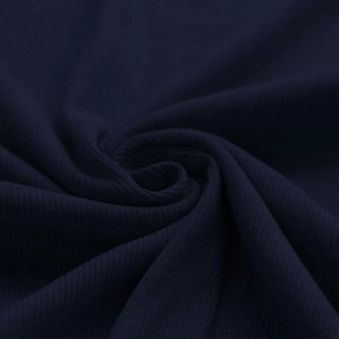 Rib Jersey Stof Marine - (Jersey Stoffen)