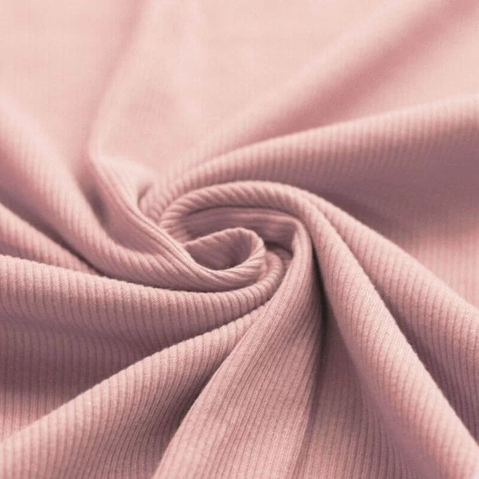Rib Jersey Strikstof Nude Pink - (Jerseystoffer)
