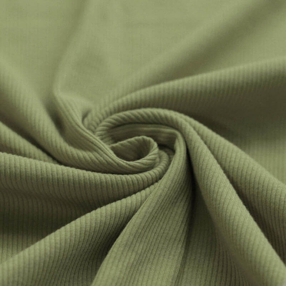Rib Jersey Strikstof Oliven