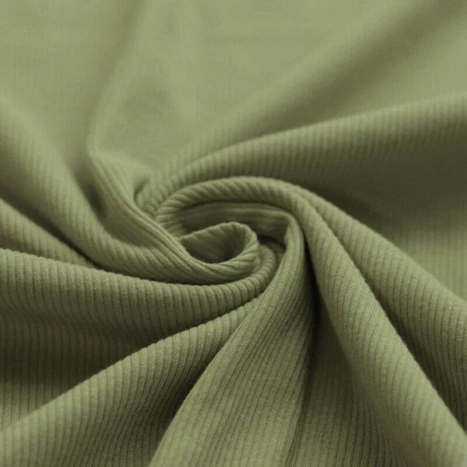 Rippstrick Jersey Stoff Olive - (Jersey Stoffe)