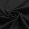 Tissu Maille Tricot Côtelé Noir  - (Tissus Jersey)