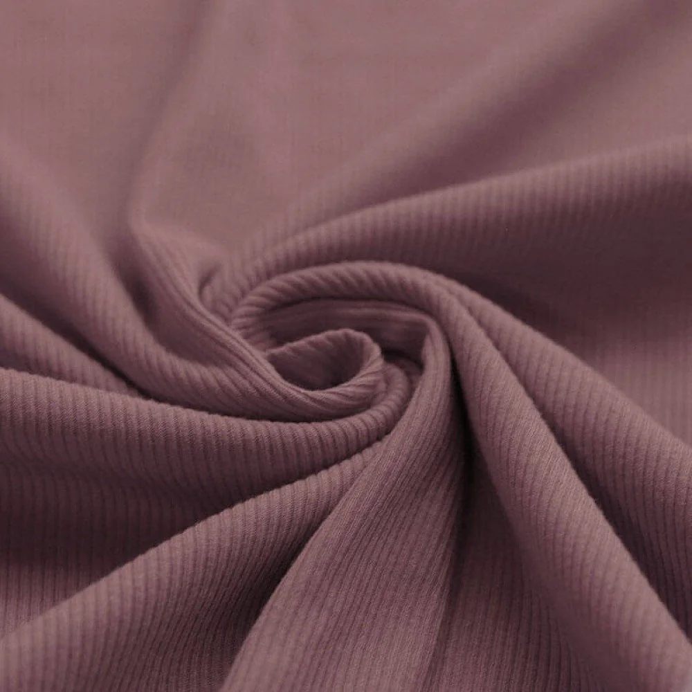 Rib Jersey Stof Oud Mauve