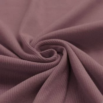 Rib Jersey Stof Oud Mauve