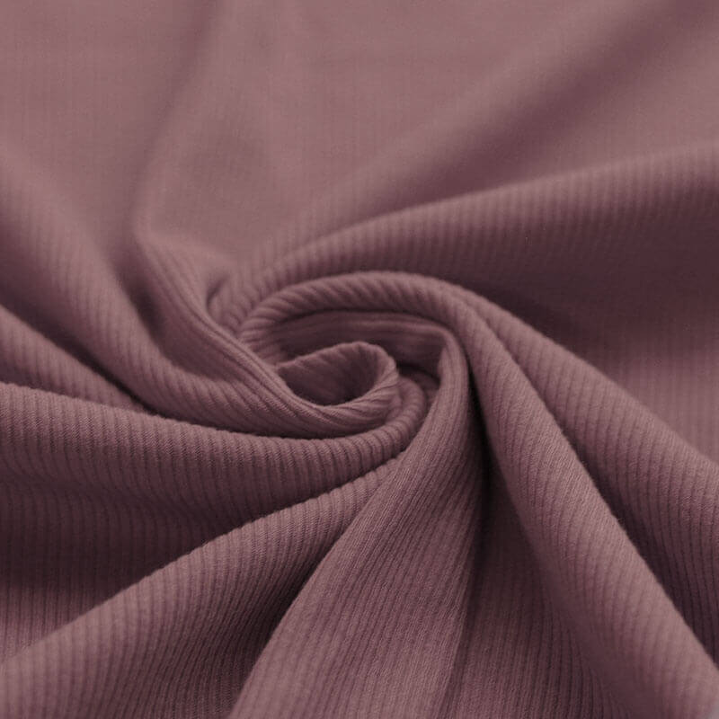 Rib Jersey Stof Oud Mauve
