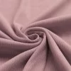 Tessuto Jersey Di Cotone Costine Rosa Antico