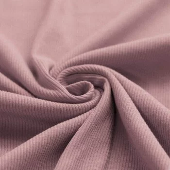 Rib Jersey Stof Oud Roze Rib Jersey Stof Oud Roze