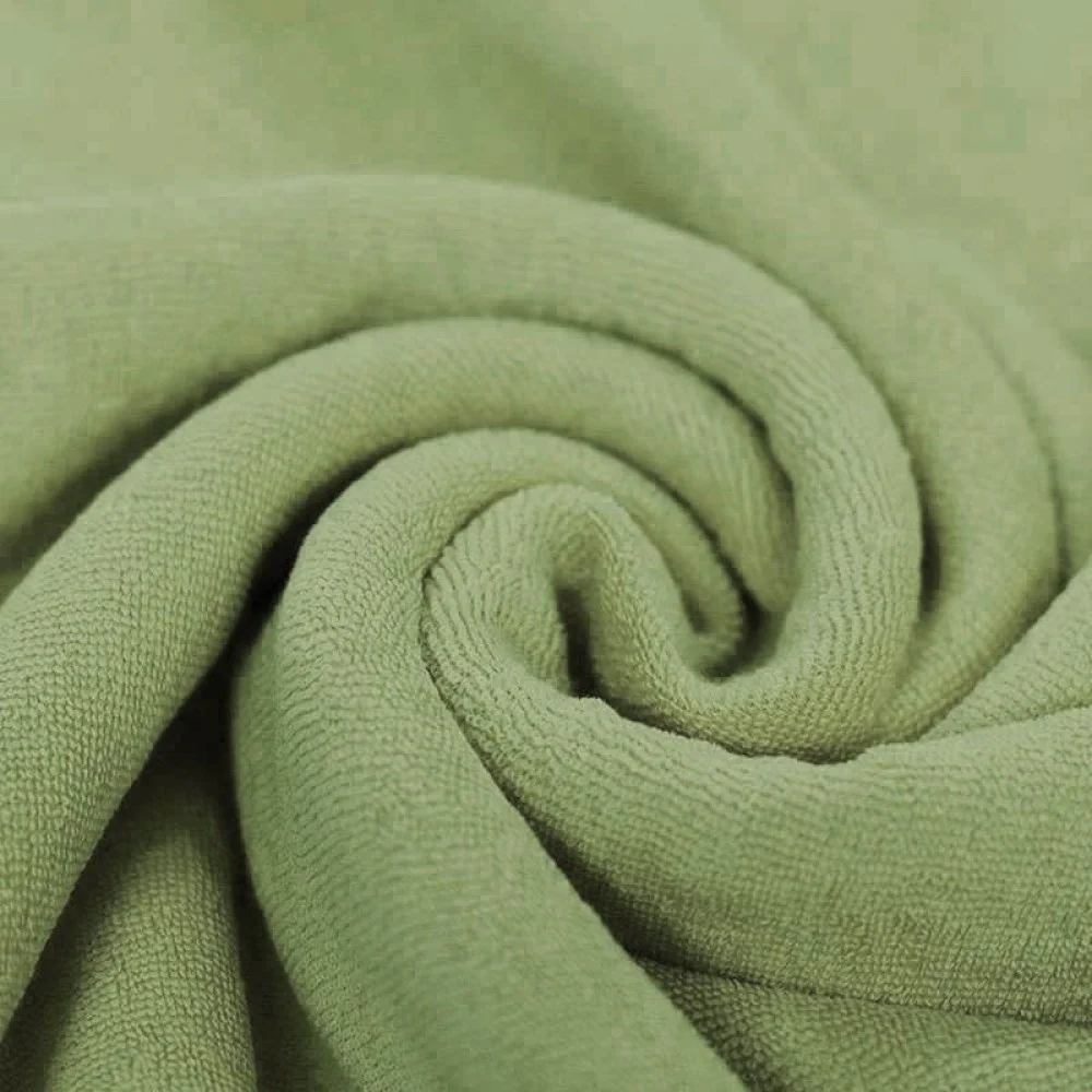 Tessuto Spugna Elastica Oliva