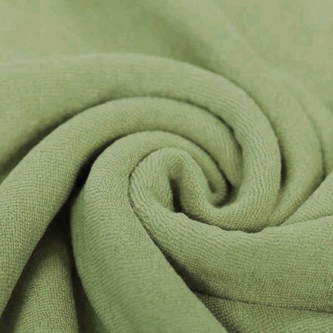 Tissu Jersey Éponge Olive - (Tissu Jersey Éponge)