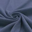 Tessuto Jersey Di Cotone Costine Jeans Scuro - (Jersey Tessuti)