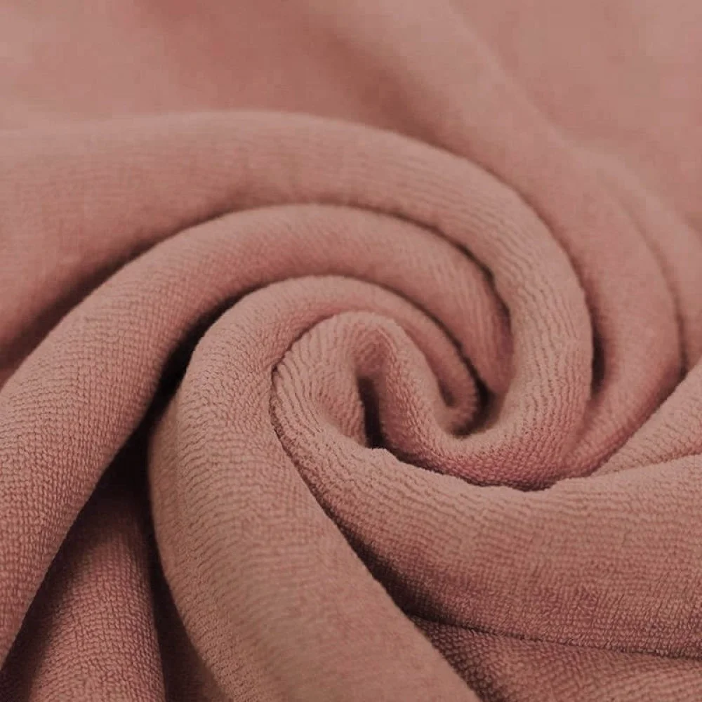 Tessuto Spugna Elastica Argilla Rosa