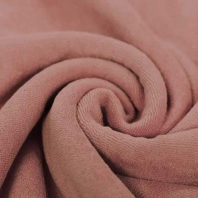 Tissu Jersey Éponge Rose Argile - (Tissu Jersey Éponge)
