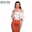 Deluxe Satin Stretch Stof Brændt Orange - (Fashion Stoffer)