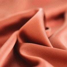 Deluxe Stretch Satin Stoff Gebrannte Orange 