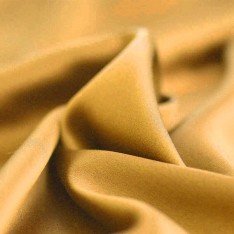 Deluxe Stretch Satin Stoff Senf