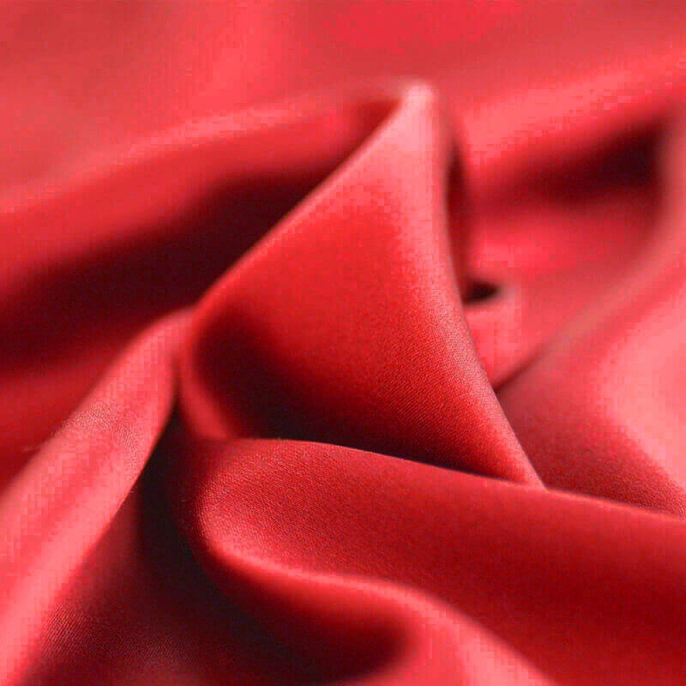 Tissu Satin Stretch De Luxe Rouge