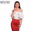 Tessuto Di Raso Stretch Deluxe Rosso - (Tessuti Moda)