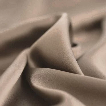 Stretch Satijn Stof Deluxe Taupe - (Mode Stoffen)