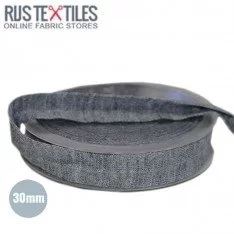 Falztresse Zierband "Wool Look" Dunkelgrau Meliert 30mm Falztresse Zierband "Wool Look" Dunkelgrau Meliert 30mm