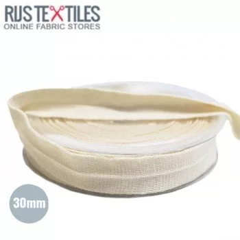 Falztresse Zierband "Wool Look" Creme 30mm