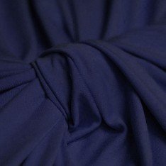 Jersey Di Viscosa Blu Scuro