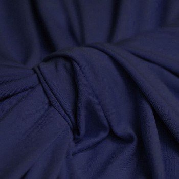 Jersey Di Viscosa Blu Scuro