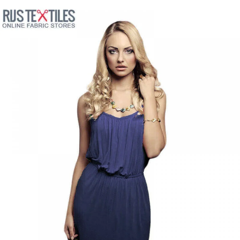 Viscose Jersey Stof Donker Blauw Viscose Jersey Stof Donker Blauw