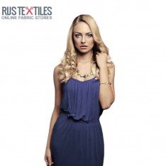 Tissu Viscose Jersey Bleu Foncé