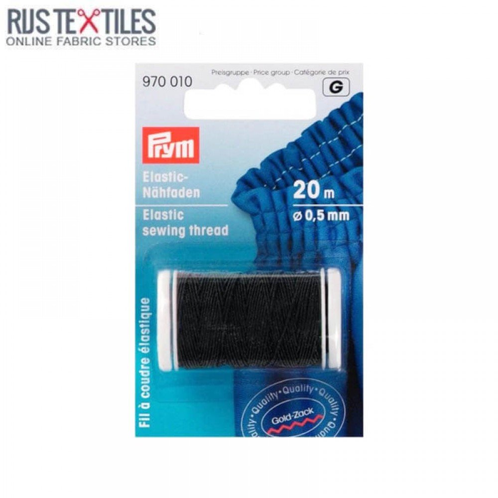 Fil à Coudre Élastique Noir 20m Prym 970010 Fil à Coudre Élastique Noir 20m Prym 970010