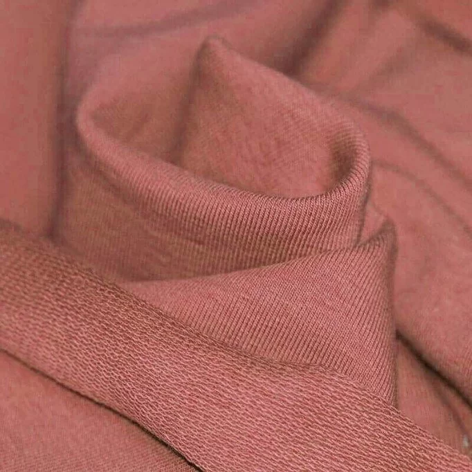 Tissu Sweat Rose Argile - (Tissu Sweat)
