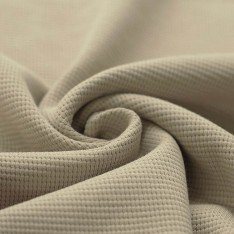 Waffle Knit Jersey Fabric Dark Beige 