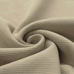 Tissu Jersey Gaufré Tricoté Beige Foncé