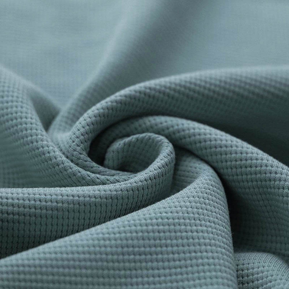 Waffle Knit Jersey Fabric Old Green