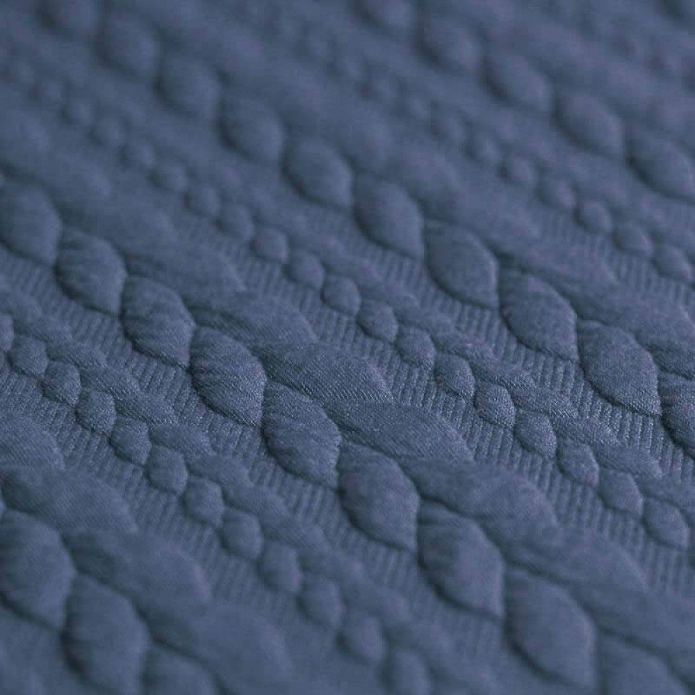 Cable Knit Jacquard Fabric Dark Jeans