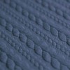 Gebreide Kabel Jacquard Stof Donker Jeans