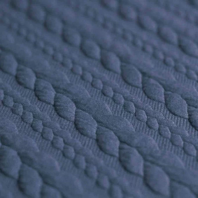 Gebreide Kabel Jacquard Stof Donker Jeans Gebreide Kabel Jacquard Stof Donker Jeans - (Mode Stoffen)